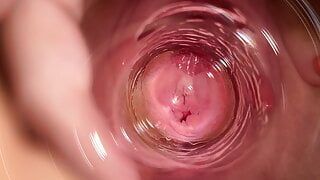 Camera deep inside Mia’s vagina
