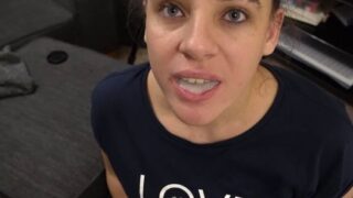 Stepdad Unloads in Stepdaughters Mouth and She Swallows every last Drop!